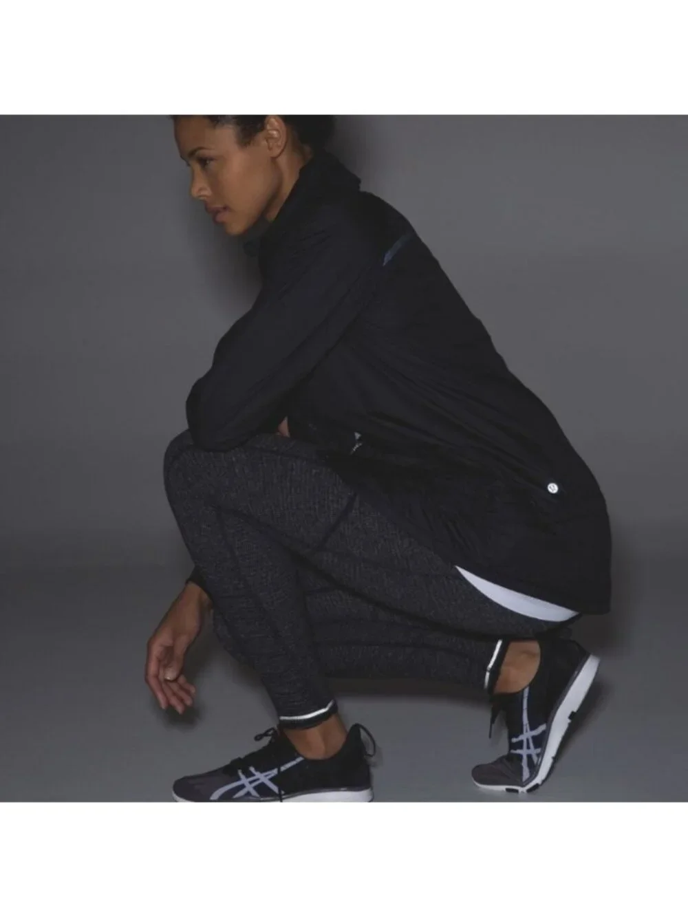 Lululemon Speed Tight IV *Rulu Mini Check Pique Black Heathered Black